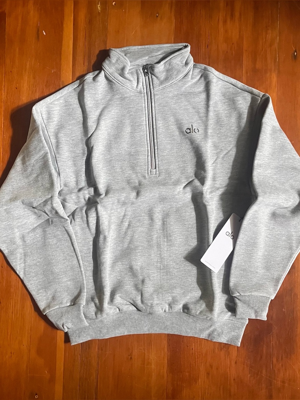 Alo Yoga Quarter Zip Grey X-Small